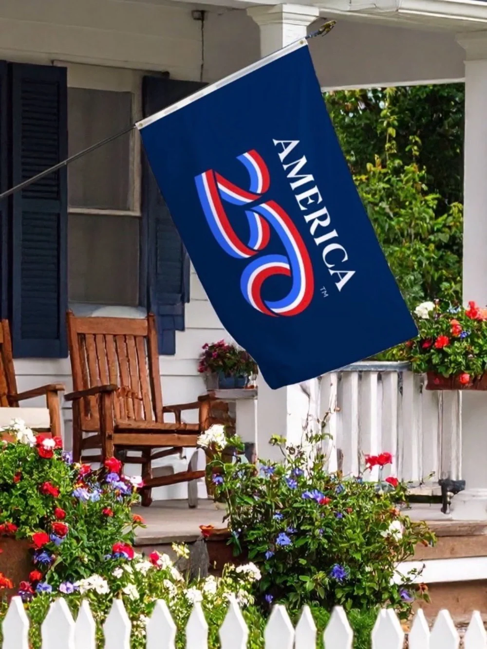 America 250 Patriotic Navy Flag